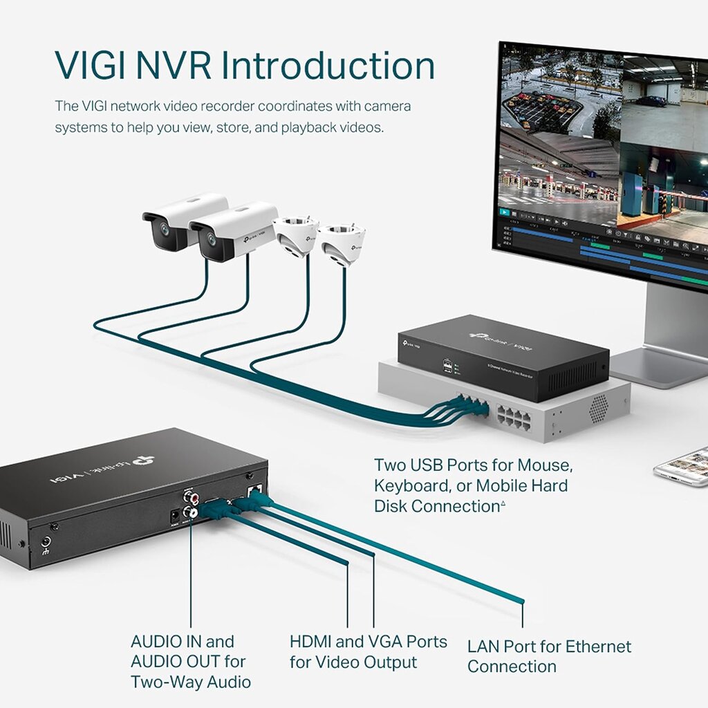 TP-Link GRAVADOR DE VIDEO DIGITAL PARA SEGURANÇA 8 CANAIS VIGI NVR1008H - Miniatura 5
