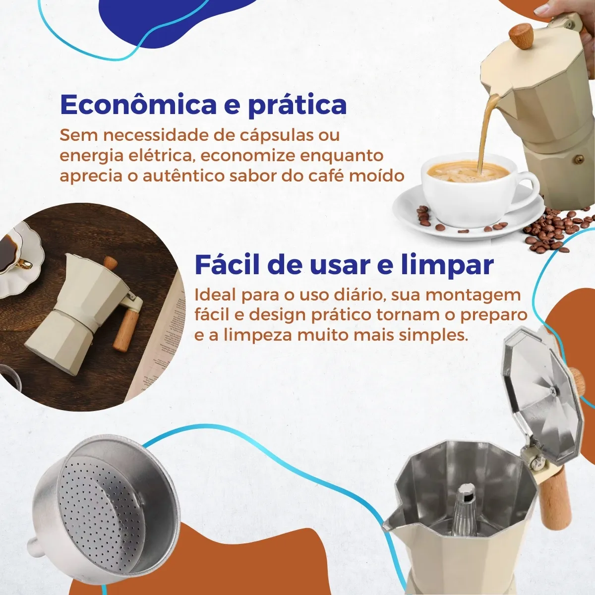 Cafeteira Italiana Espresso Moka 6 Xicaras Original Premium - Miniatura 4