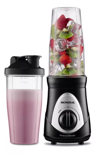 Liquidificador Portátil 750ml Personal Blender Mondial Cor Preto - Miniatura 1
