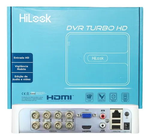 Gravador de Vídeo DVR 8 Canais Hikvision DVR-108G-K1 Gravação 5MP H.265 Pro+ Multi-HD 1080p Monitoramento Remoto - Miniatura 4