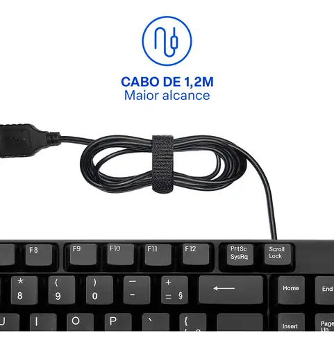 Teclado Basico Slim Preto Usb Multilaser Tc193 - Miniatura 5