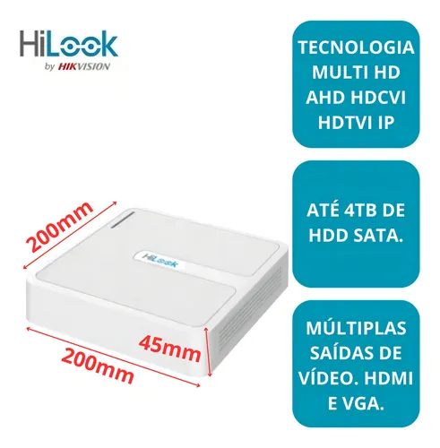 Dvr-108g-m1 Hilook 8 Canais 1080p Turbo H.265+ - Miniatura 4