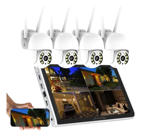 Kit 4 Câmeras Full Hd Nvr 4 Canais Wi-fi Sem Fio Lançamento