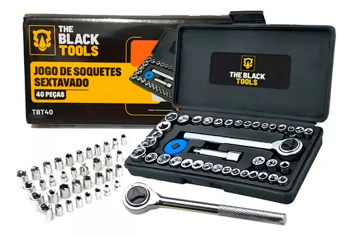 Kit Jogo de Ferramentas 40 Peças com Soquetes e Kit Chave Combinada 6 a 22mm - Miniatura 5
