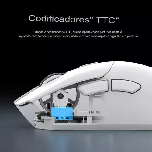 Mouse Branco Sem Fio Gamer Attack Shark R1 Paw3311 - Miniatura 4