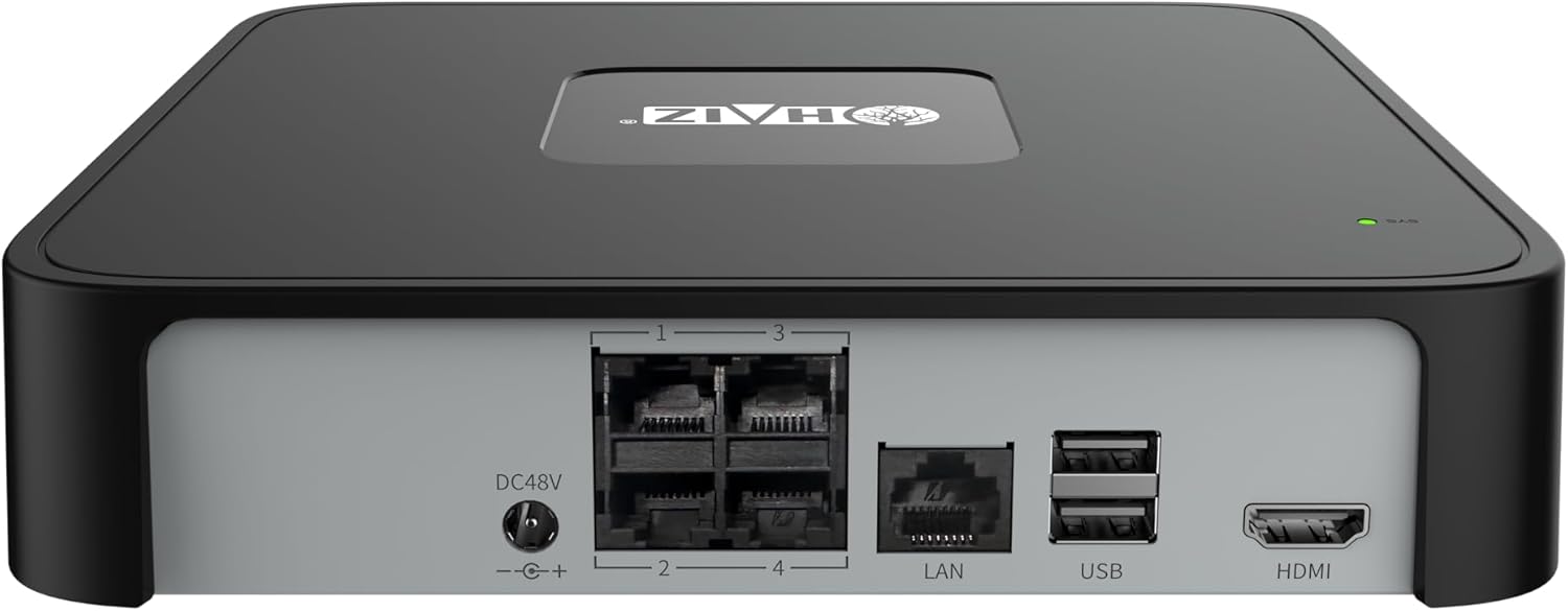 Nvr Gravador Digital Poe Haiz 04 Canais Fhd 1080p Onvif HZ-T4CH-NVR-POE - Miniatura 5